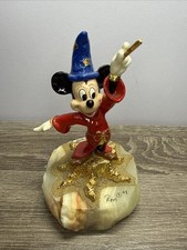 Vtg Signed Ron Lee Disney Sorcerer Mickey Fantasia Figurine LE Marble Base 1991 picture