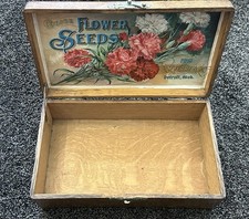 Vintage Choice FLOWER SEEDS, Old Vintage SEED BOX, D.M Ferry, Detroit EX picture