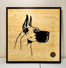 Vintage The Great Dane Club Of America Heavy Stone 10” Wall Plaque With Medal picture