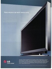 2004 LG Wide-Screen Plasma HDTV Monitor 60”Faroudja Processor Print Ad/Poster picture