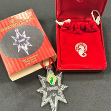 Waterford Crystal Exclusive Star Ornaments 2000 & 2001 picture