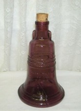 Vintage Amethyst Wheaton Liberty Bell Glass Bottle picture