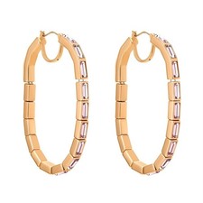 Atelier Swarovski Fluid Hoop Pierced Earrings Gold Plated #5511934 NIB $429 picture