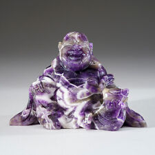 Genuine Polished Chevron Amethyst Buddha Carving (1.4 lbs) picture