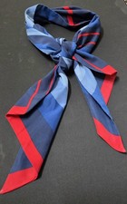 Selling (4) USED American Airlines Uniform Scarf Blue Red Geometric Oblong picture