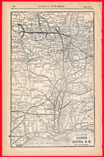 1894 ILLINOIS CENTRAL RAILROAD MAP picture