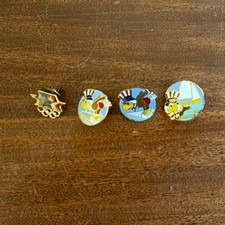 Lot of 4 Vintage 1984 Los Angeles LA Summer Olympics Lapel Pins Sam the Eagle picture