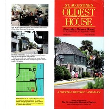 Vintage St. Augustine's Oldest House Gonzales-Alvarez FL Brochure H5-5 picture
