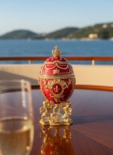 Faberge Imperial Collection Faberge Egg Trinket Box Fabergé  24k Gold Handmade picture