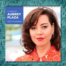 Aubrey Plaza 2027 Wall Calendar 12 Month Celebrity Photo Fan Collectible picture