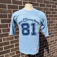 Vintage 1981 81 Walt Disney World Powder Blue 3/4 Sleeve T-Shirt Medium M picture