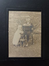 Early 20th Century Photograph of Boy Baby Accordion and Dog picture