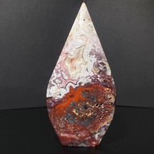 156g Natural Mexican striped agate water drop quartz crystal sample picture