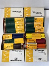 Huge Lot of 114 Vtg Ebehard Faber Colorbrite Colored Pencils Many Colors Boxes picture
