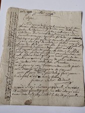 1796 French Revolutionary Letter Signed Bidault | Manuscript Business Correspond picture