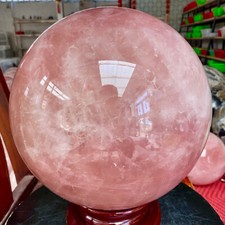 77.16LB Large Natural Pink Rose Quartz Crystal Sphere Ball Healing Reiki picture