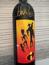 WINE BOTTLE EMPTY The Incredibles Signed By John Lassetter RARE picture