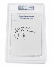 MIKE PENCE FORMER VICE PRESIDENT PSA DNA AUTOGRAPHED SIGNED CUT WHITE HOUSE RARE picture