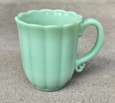 The Pioneer Woman Jade Green Timeless Beauty Jadeite Coffee Mug Scalloped Rim picture