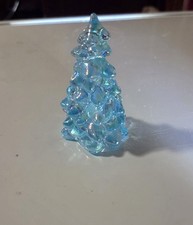 Mosser Glass USA MINI Christmas Tree - Blue Buffet CARNIVAL -2.75