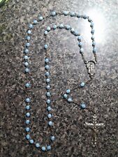 Vintage Virgin Mary Jesus Christ Crucifix Miraculous Medal Rosary picture
