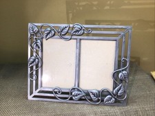 Picture Frame 1960s Unique 1960 Solid tungsten metal For 2 (3.5”x5”) Photos picture