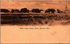 Teller Indian School Grand Junction Colorado Vintage Postcard Water Tower picture