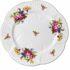 Vintage Shelley England Fine Bone China Floral Plate 8.25” Roses c. 1940s–1950s picture