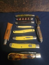 VINTAGE POCKET KNIFE LOT BUCK CREEK CAMILLUS KABAR IMPERIAL CONGRESS STOCKMAN  picture