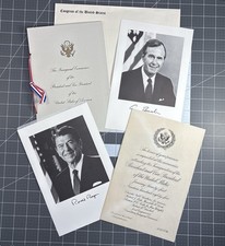 Vtg US President Inauguration Invitation Ronald Reagan George HW Bush 1985 Pics+ picture