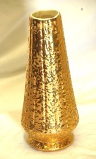 Weeping Gold Pedestal Art Vase American Bisque Co. USA picture