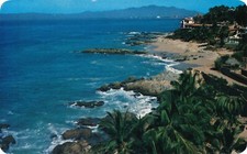 Beaches at Puero Vallarta, Jalisco, Mexico vintage posted picture