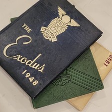 Vintage 1948 1949 1950 Dunellen High School NJ Yearbook Exodus Lot of3 Inscribed picture