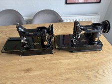 2 x Singer 221 sewing machine heads for spares/paint picture