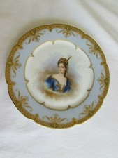 Vintage Duchesse du Maine Portrait Cabinet Plate Signed LEROSEY XI De La Paix picture