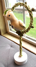 Vtg Steiff Limited Edition Cockatoo Rattle Replica 1898 Parrot w/Base Germany picture