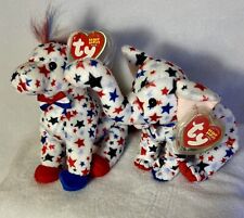 Vtg Ty Beanie Babies Political Lefty & Righty 2004 Plush Dem Donkey Elephant Rep picture