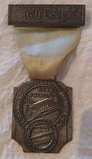 1965 Amalgamated Transit Union ATU Convention Badge Ribbon Medal San Fransico 👍 picture