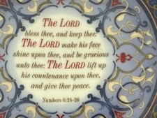 Thanksgiving Jesus Prayer Plate Lord Bless Bible Verse Friend Christ Home Decor picture