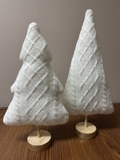 Set Of 2Target Wondershop Cable Knit Christmas Trees picture