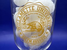 Willamette University Glass Cup Candy Jar Table Kitchen Decor Salem Oregon picture