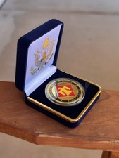 U.S. Army 45th Infantry Division Challenge Coin in Blue Velvet Case ·GREAT GIFT· picture