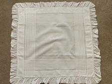 ANTQUE European Layover Flat Sham w/Narrow Tucking and Ruffled Edges - 24x26