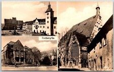 Views Obermarkt Square Student Dormitory Freiberg Germany Historic RPPC Postcard picture