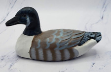 Vintage Hand Painted 4 Inch Carved Small Wooden Duck Figure picture