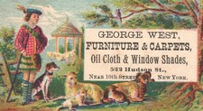 1880s-90s George West Furniture & Carpets Oil Cloth & Window Shades NY #3 picture