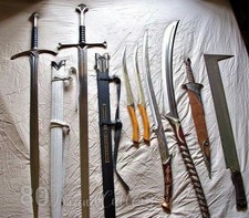 Handmade Fantasy LOTR Sword Collection Stainless Steel Medieval  Display Set picture