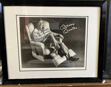 Mickey Mantle in a recliner autographed picture CAS FULL LETTER Yankees HOF picture