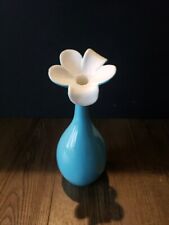 Vintage Blue Flower Ceramic Vase picture