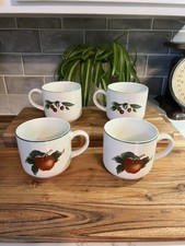 Vintage Cades Cove Collection Citation Coffee Mugs Set of 4 Apple Cherry  picture